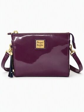 Dooney & Bourke Plum Patent Leather Crossbody Bag